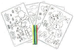 MÅLARBILDER MED FILTPENNOR (12-pack)