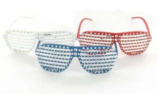 Shutter Shades Glasögon med Bling Bling (10-pack)