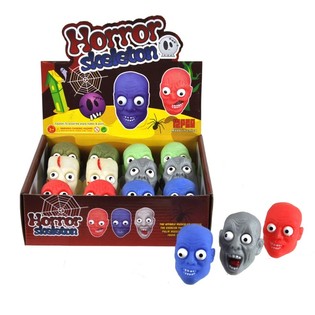 Horror-huvud i display (12-pack)