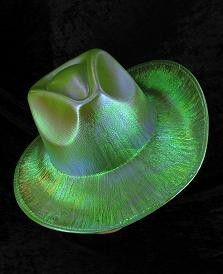 Cowboy Glitterhatt - Gr&ouml;n (6 st)