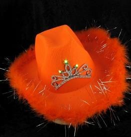 Lysande Cowboyhatt - Orange (6-pack)