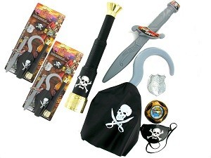 Piratset p&aring; Kort - Modell 1 (6 st)