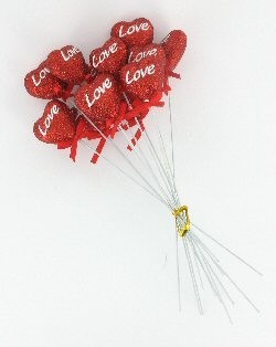 DEKORATION LOVE HJÄRTA (12 st.)