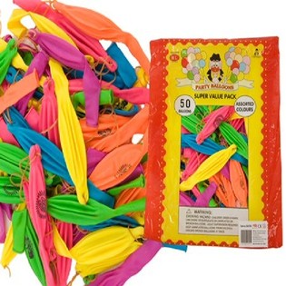 Punchballonger med Gummiband (50-pack)