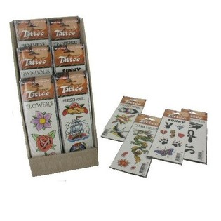 TATUERINGSKLISTERMÄRKEN I DISPLAY (72 st.)