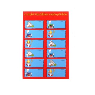 Sinterklaas / S:t Nikolaus Presentetiketter (24 st) - 12-pack