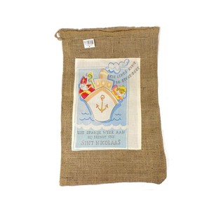Mellanstor Jutes&auml;ck Sinterklaas / Jultomten (2-pack)