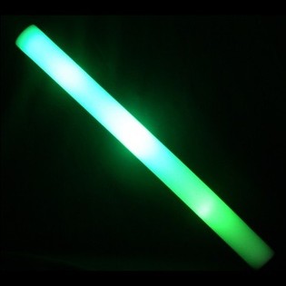 LED Skumstav - Gr&ouml;n Party-lightstick - 45 cm (17-pack)