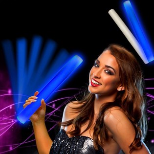 LED Foam Stick Bl&aring; - Party Stick (24 st.)
