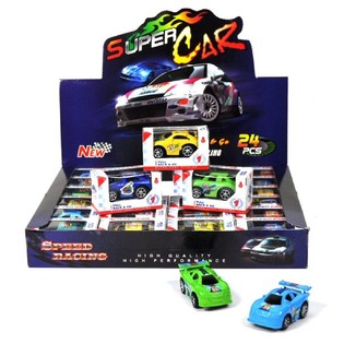 Mini Friktionsbilar i Displaybox (24-pack)