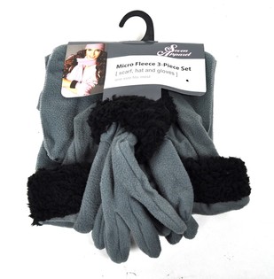 Microfleece-set 3 delar gr&aring;