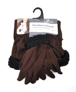 MICROFLEECESET 3 DELAR BRUN