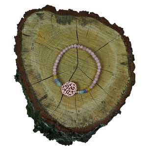 Rosa armband med berlock (1 st)