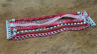 Ibiza-armband 8-lagers R&ouml;tt (1 st)