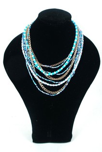 Halsband Ibiza-stil Blå (1 st)