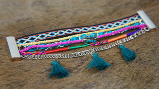 Ibiza-armband 6 rader Flerf&auml;rgad (1 st)