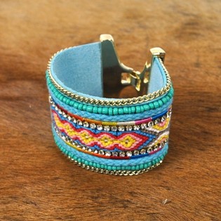 Lyxigt Ibiza-armband Turkos (1 st)