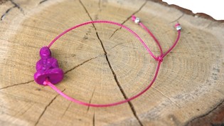 Ibiza Buddha-armband Aubergine (1 st)