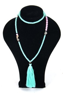 Halsband Mintgr&ouml;n - Ibiza Style (1 st)