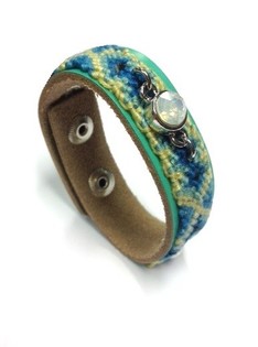 Lyxigt Armband Ibiza-look Mintgr&ouml;n (1 st)