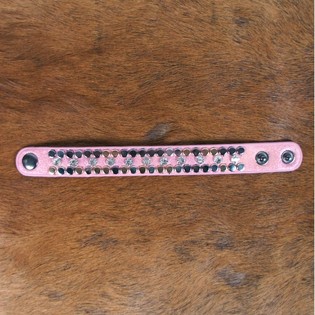 Ibiza-armband Rosa med Nitar & Strass (1 st)