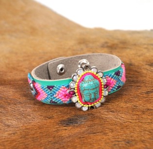 Ibiza Armband Silver Gr&ouml;n Buddha (1 st)