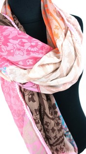 Lyxig Ibiza-Halsduk Rosa/Brun/Orange (1 st)