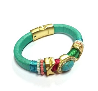 Lyxigt Armband Turkos (Ibiza-stil) - 1 st