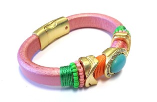 Lyxigt Armband Rosa - Ibiza-stil (1 st)