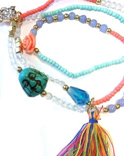 Elastiskt 3-radigt Buddha-armband (1 st)