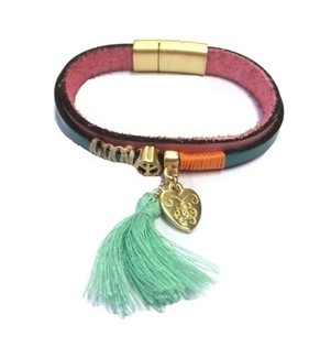 Lyxigt Armband Rosa/Turkos (1 st)