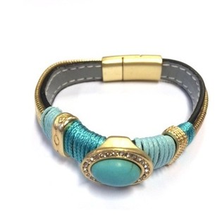 Lyxigt Armband Turkos / Guld (1 st)