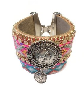 Lyxigt Ibiza-Style Armband Flerfärgat Mynt (1 st)