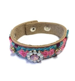 Lyxigt Armband Rosa Blomma (Ibiza-stil) - 1 st