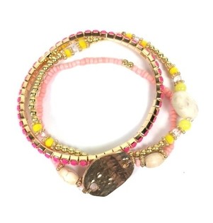 3-radigt armband Ibiza-stil (1 st)