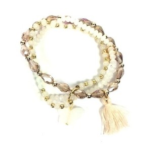 Ibiza-armband 3-radigt Vitt (1 st)
