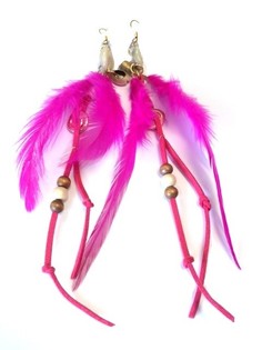 &Ouml;rh&auml;nge Ibiza-stil fuchsia med sn&auml;cka (1 st)