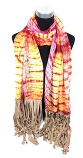 Ibiza Style Halsduk Gul/Rosa (1 st)