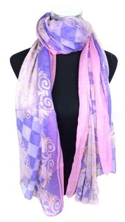 Ibiza-stil halsduk lila/rosa (1 st)
