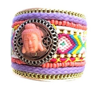 Lyxigt Ibiza Look Armband Multicolor Buddha (1 st)
