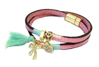 Rosa Armband Ibiza-stil (1 st)
