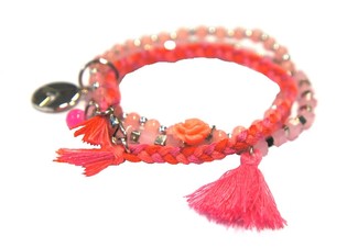 Armband 3 rader Rosa (1 st)