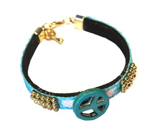 Ibiza Look Armband Bl&aring; (1 st)