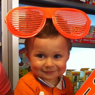 MEGA ORANGE SHUTTER SHADES GLAS&Ouml;GON (8 st)