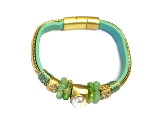 Ibiza-look Armband Mint (1 st)