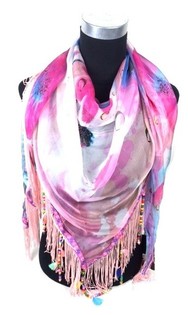 Ibiza-stil Blomsjal Rosa | Modeaccessoarer