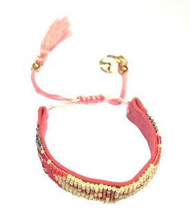 Rosa armband Ibiza-stil (1 st)