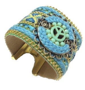 Brett Armband Blå Peace (1 st)