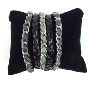 Armband Svart/Grå - Ibiza-stil (1 st)