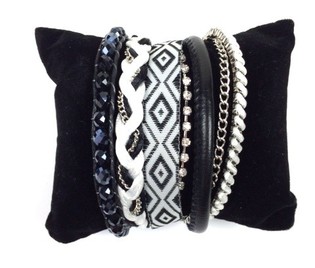 Ibiza-armband Svart/Vit (1 st)